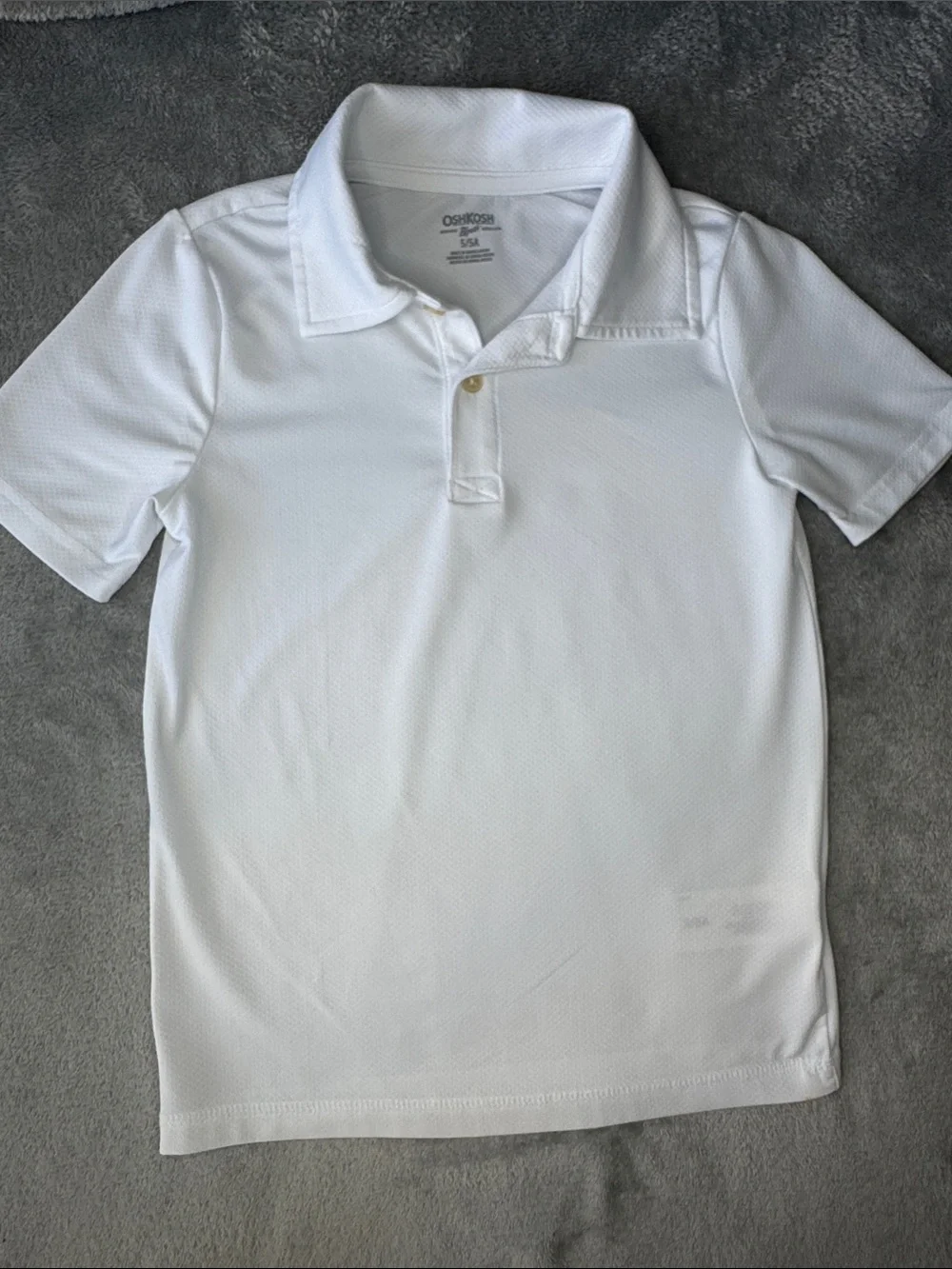 OshKosh B'gosh White Short-Sleeve Polo